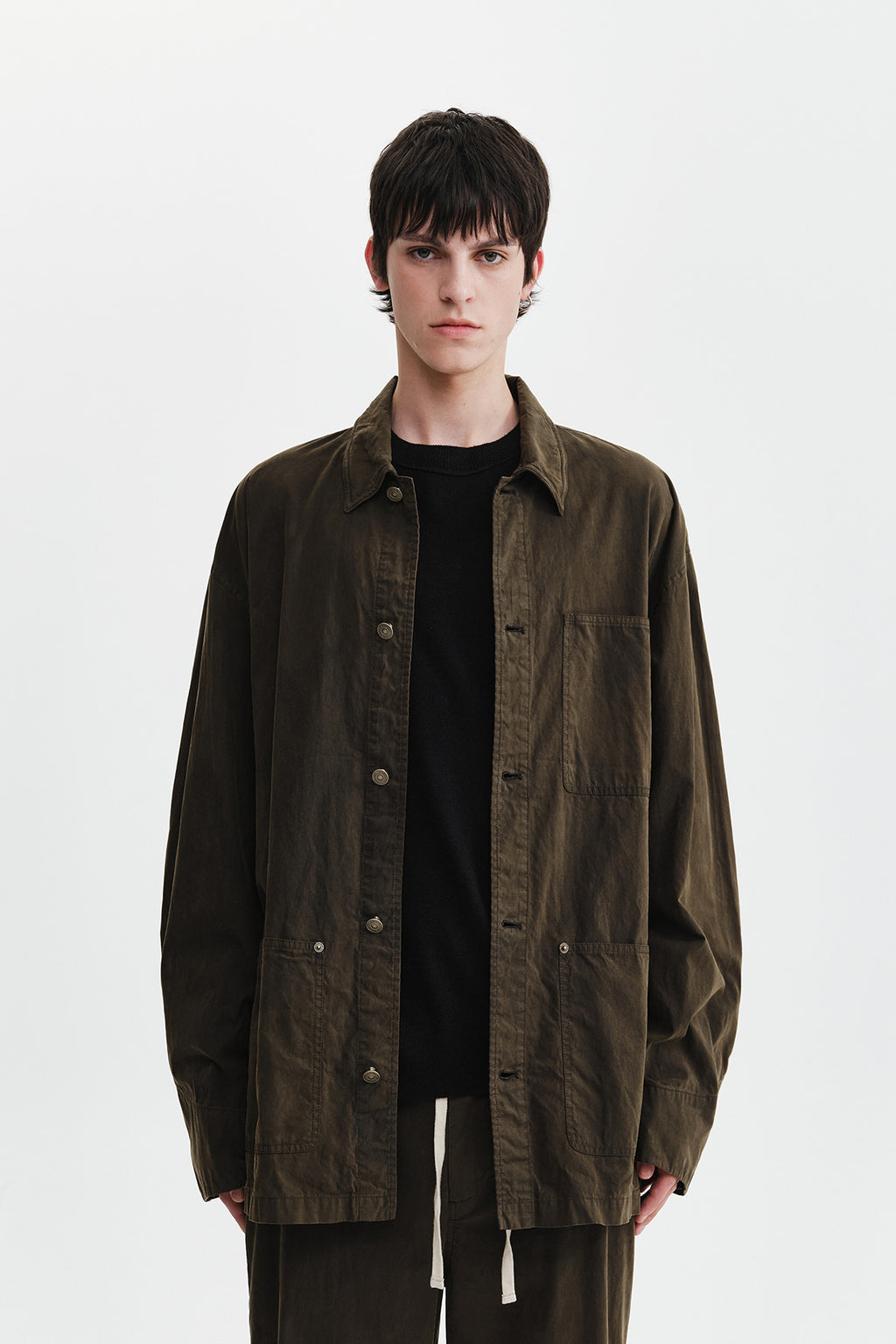 Matin Kim - Vintage Waxed Work Jacket (Khaki) product image 7 | TRAB K-Fashion Australia
