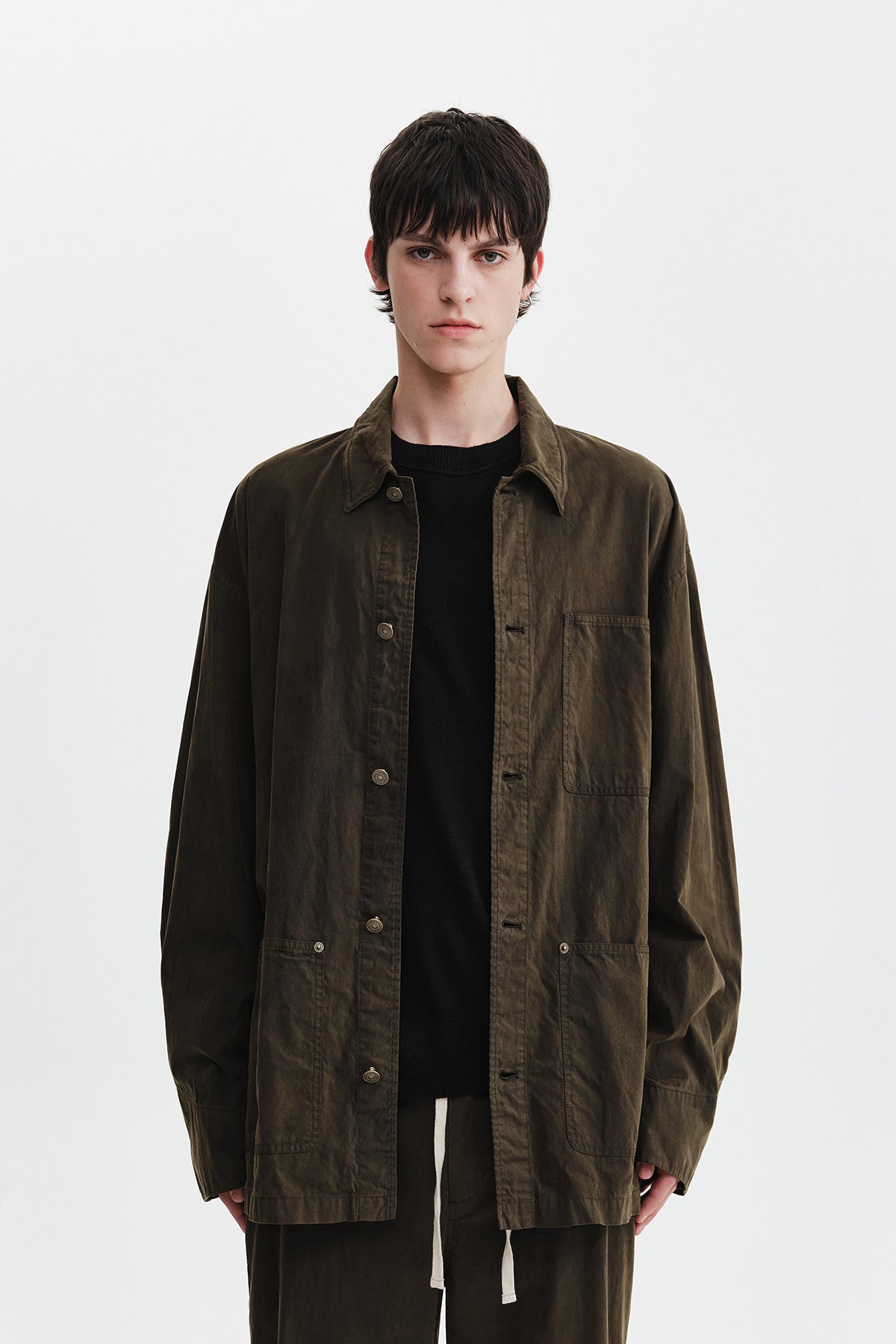 Matin Kim - Vintage Waxed Work Jacket (Khaki) product image 7 | TRAB K-Fashion Australia
