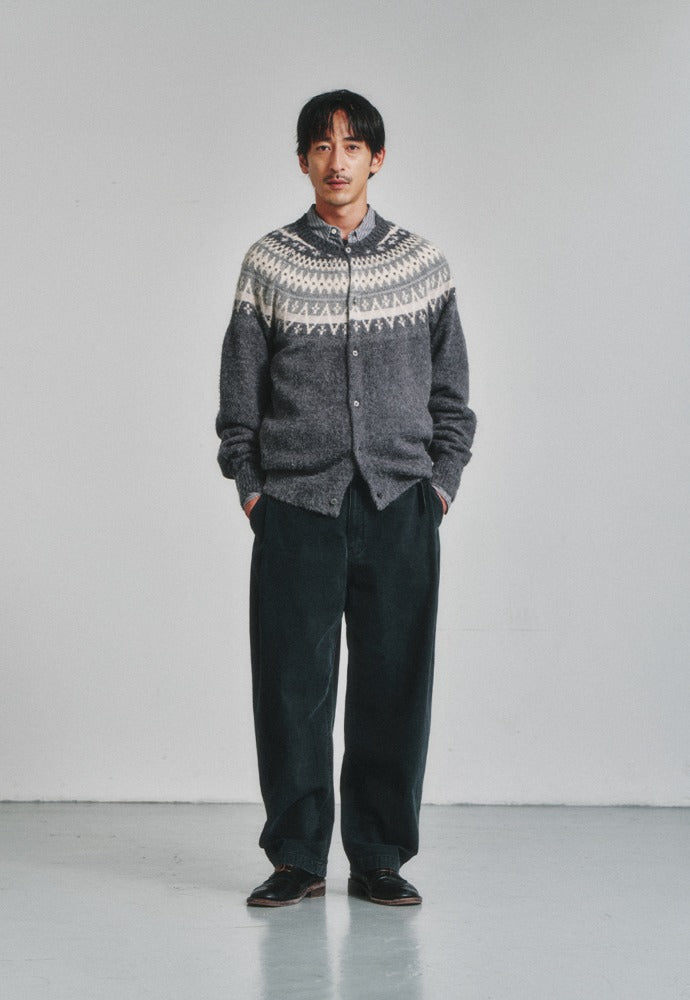 Art if acts - Fair Isle Mohair Cardigan (Grey) product image 1 | TRAB K-Fashion Australia