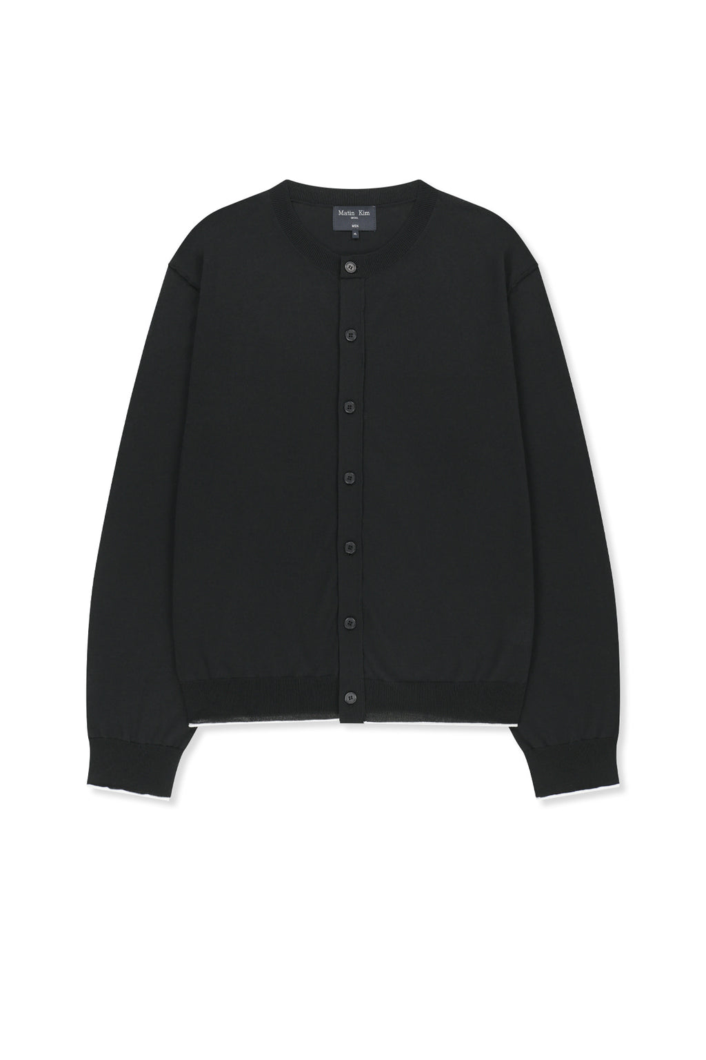 Matin Kim - Back Logo Sheer Cardigan (Black) product image 2 | TRAB K-Fashion Australia