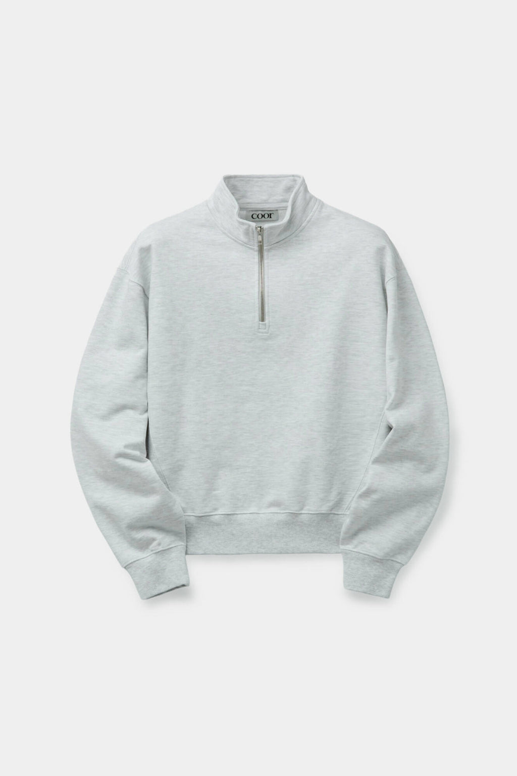 Coor - Semi Over Fit Half Zip-Up Sweatshirt (Melange Gray) product image 1 | TRAB K-Fashion Australia