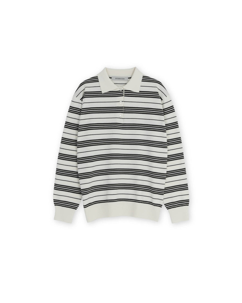 Brownyard - Stripe Knit Pique (Ivory) product image 5 | TRAB K-Fashion Australia