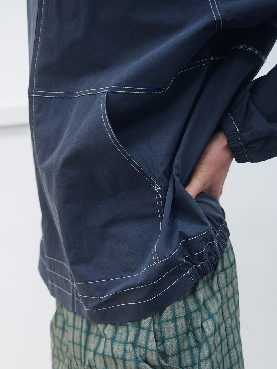 Kijun - Navajo Hooded Jacket (Navy) product image 8 | TRAB K-Fashion Australia