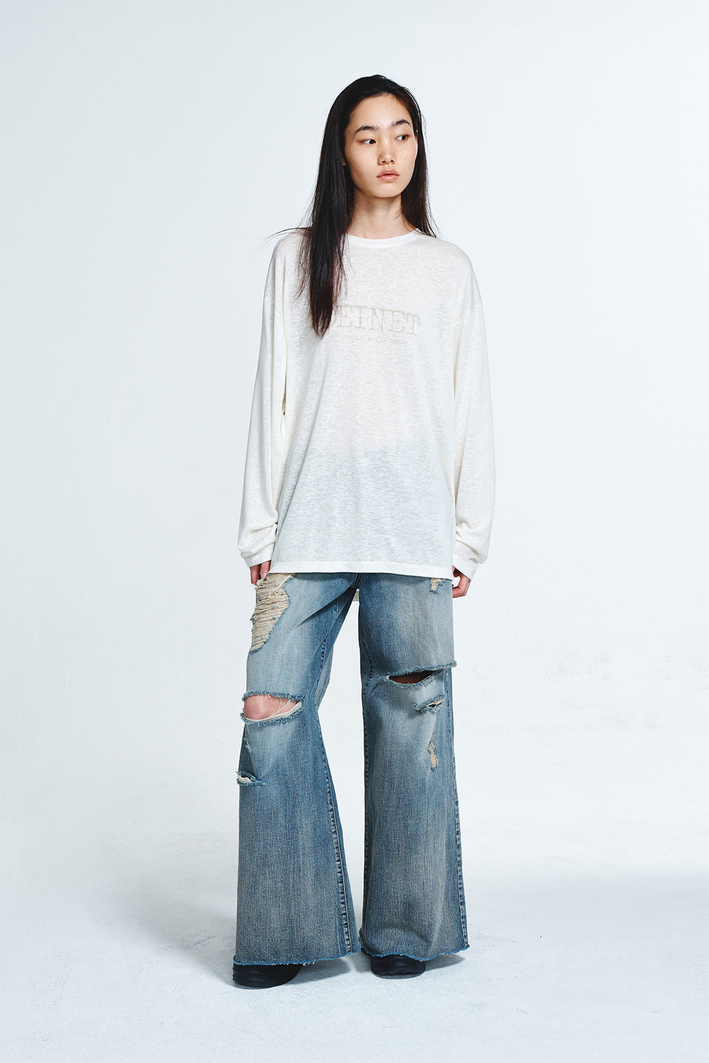 Deinet - Overfit Sweat Graphics T-Shirt (Ivory) product image 6 | TRAB K-Fashion Australia