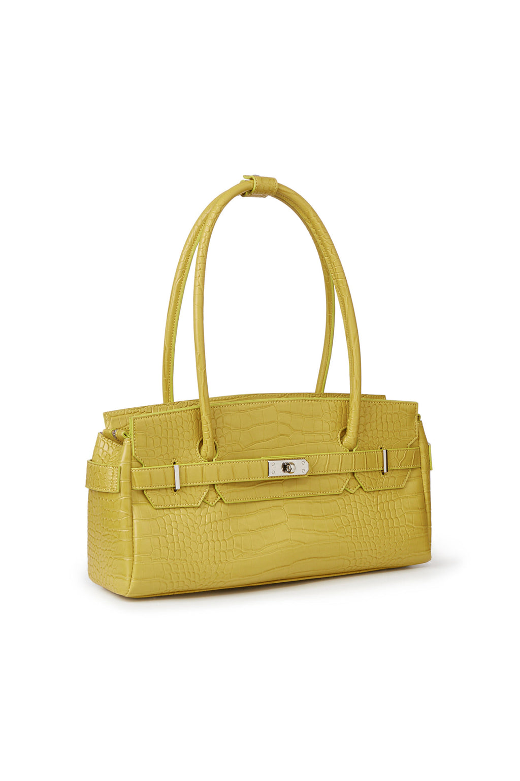 Deinet - Crocodile Pattern Two-Way Bag (Mustard) product image 2 | TRAB K-Fashion Australia