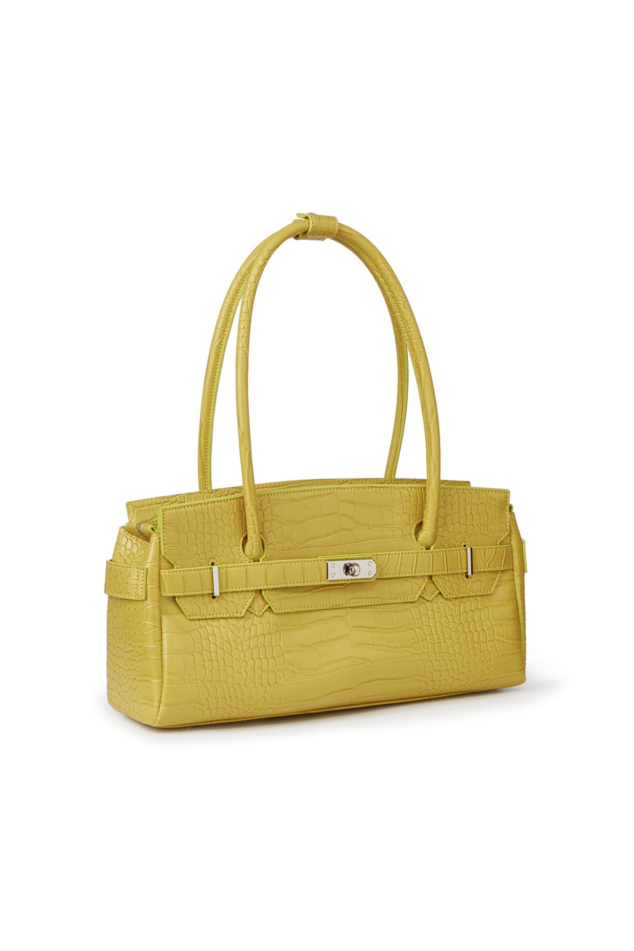 Deinet - Crocodile Pattern Two-Way Bag (Mustard) product image 2 | TRAB K-Fashion Australia
