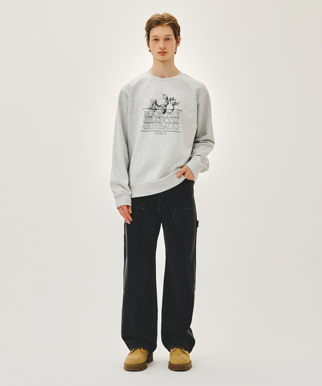 Marithe & Francois Girbaud - Lemon Classic Logo Sweatshirt (Light Heather Gray) product image 5 | TRAB K-Fashion Australia