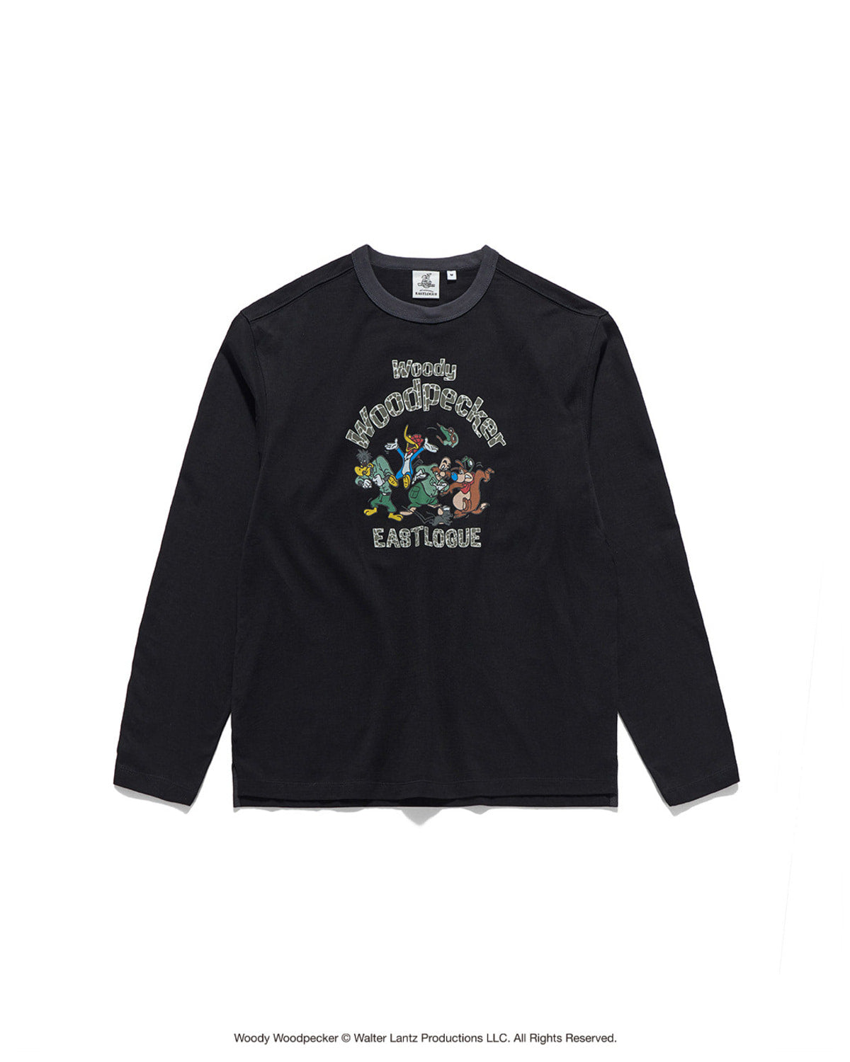 Eastlogue - Woody Friends Ringer L.s T-shirts (Black & Grey) product image 1 | TRAB K-Fashion Australia