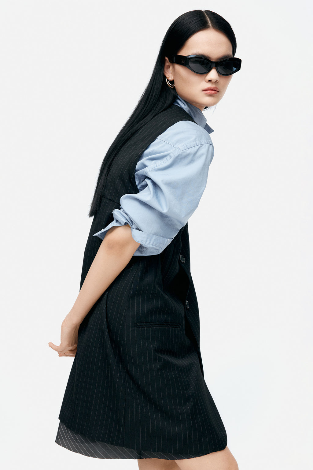 Andersson Bell - Blazer Cut Sleeveless Dress (Black) product image 7 | TRAB K-Fashion Australia