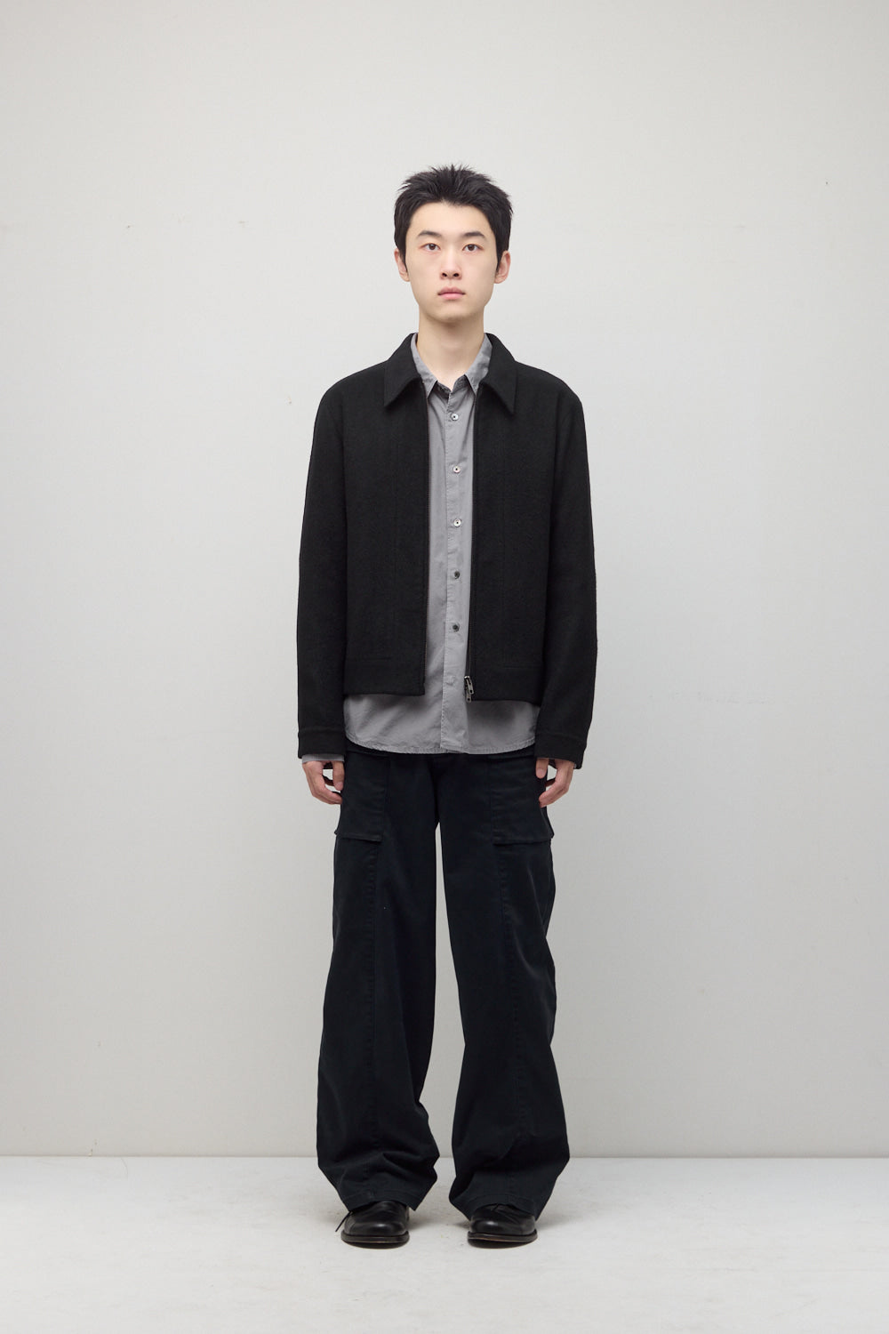 Hatchingroom - Drizzler Jacket Gauze Wool (Black) product image 3 | TRAB K-Fashion Australia