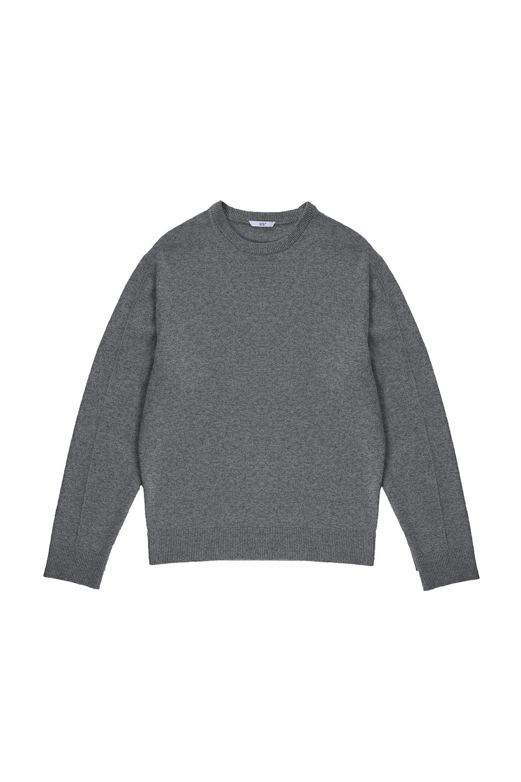 STU - Pin Tuck Round Neck Knit (Grey) product image 14 | TRAB K-Fashion Australia