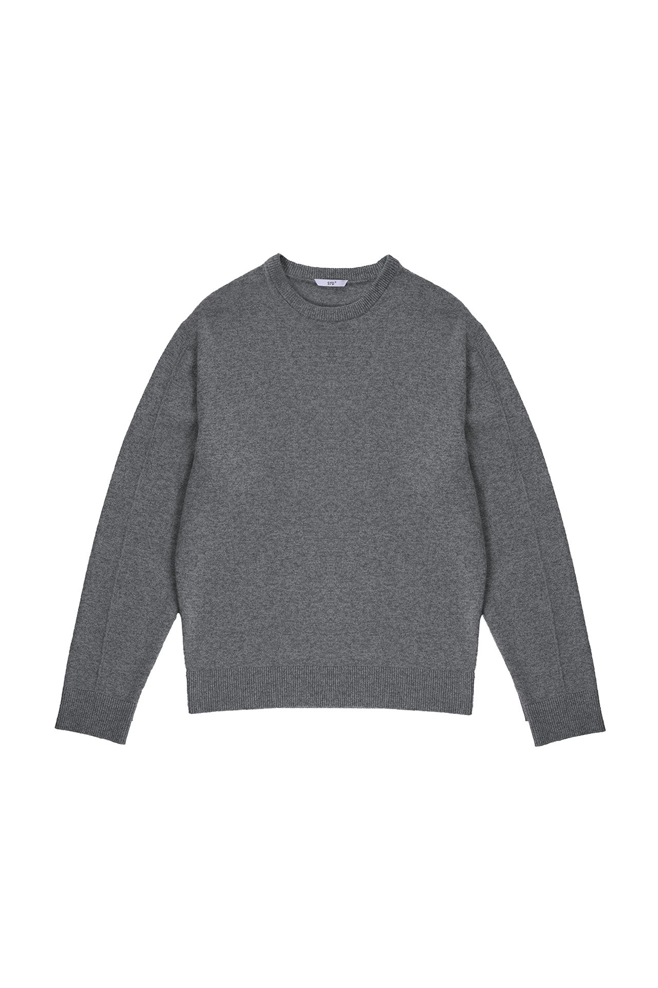 STU - Pin Tuck Round Neck Knit (Grey) product image 14 | TRAB K-Fashion Australia