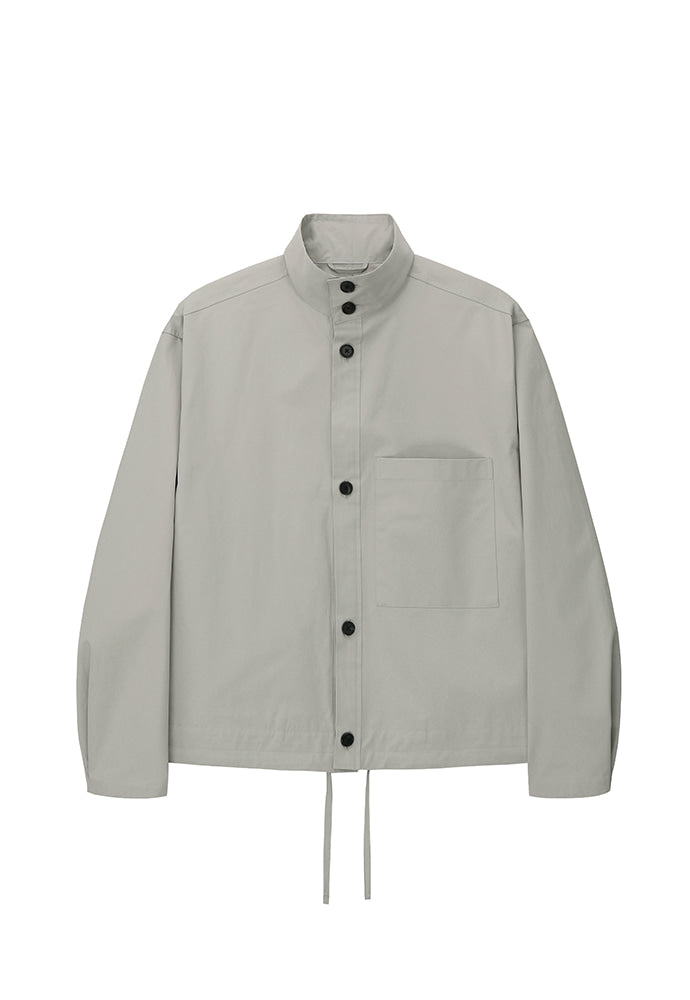 Art if acts - One Pocket Stand Collar Shirt (Grey) product image 6 | TRAB K-Fashion Australia