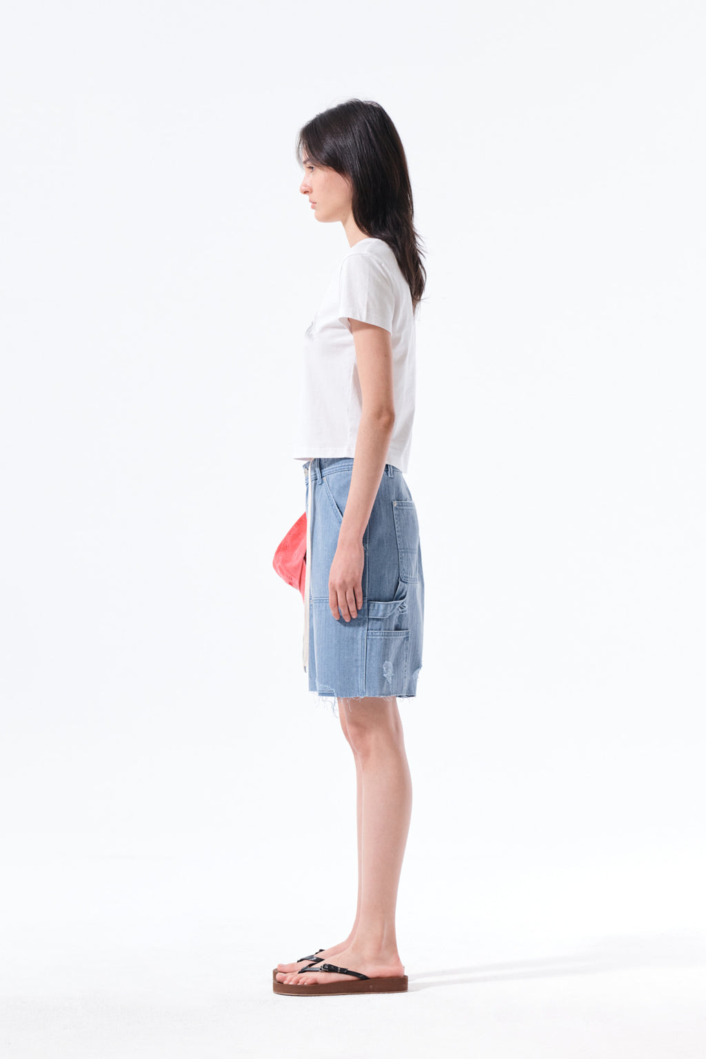 Matin Kim - Matin Kim Arch Logo Crop Top (White) product image 7 | TRAB K-Fashion Australia