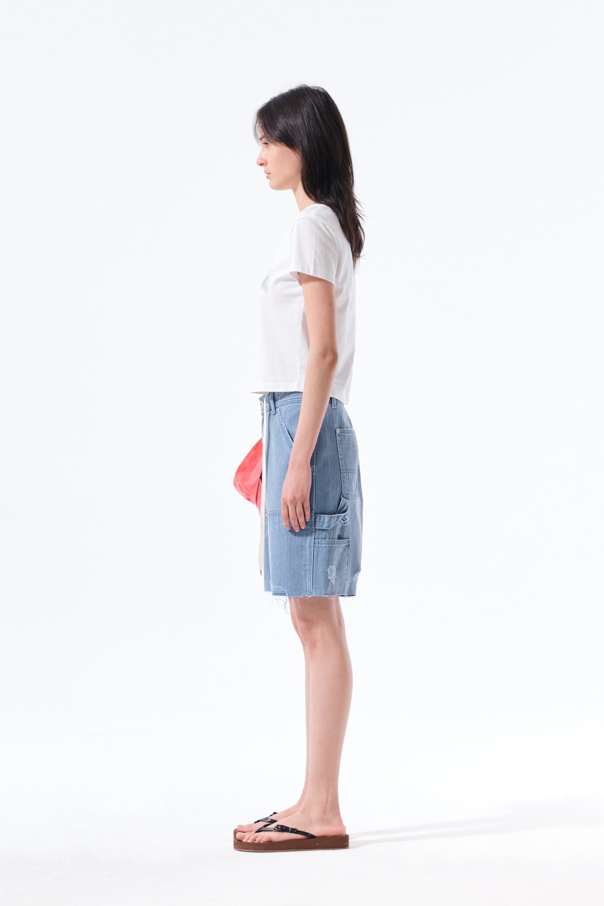 Matin Kim - Matin Kim Arch Logo Crop Top (White) product image 7 | TRAB K-Fashion Australia