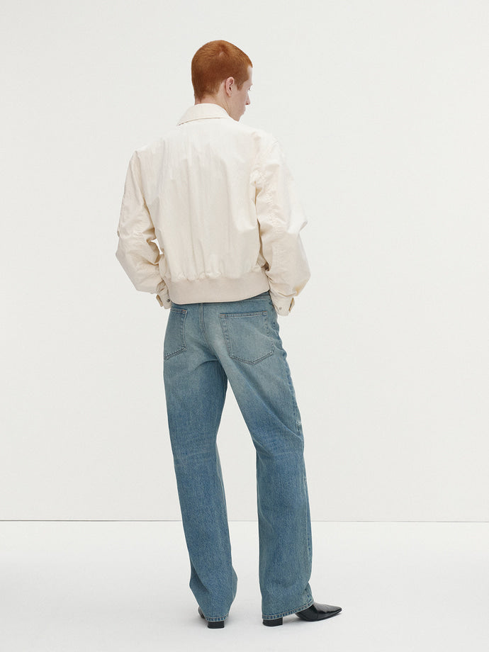 Tonywack - Straight-Leg Knee Panel Denim Jeans (Washed Vintage Light Blue) product image 6 | TRAB K-Fashion Australia