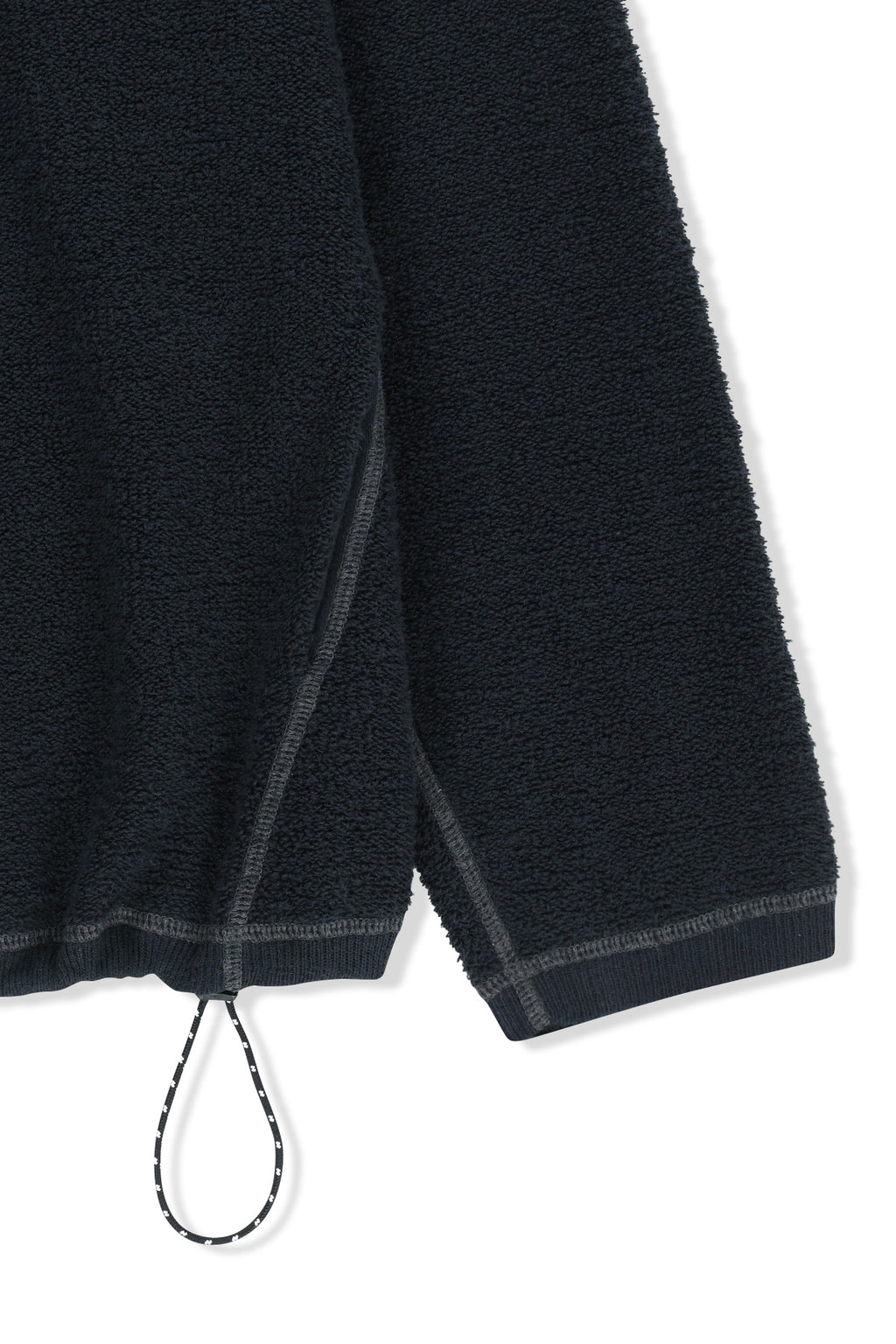 Matin Kim - Boucle Texture Knit Zip Up (Dark Navy) product image 5 | TRAB K-Fashion Australia