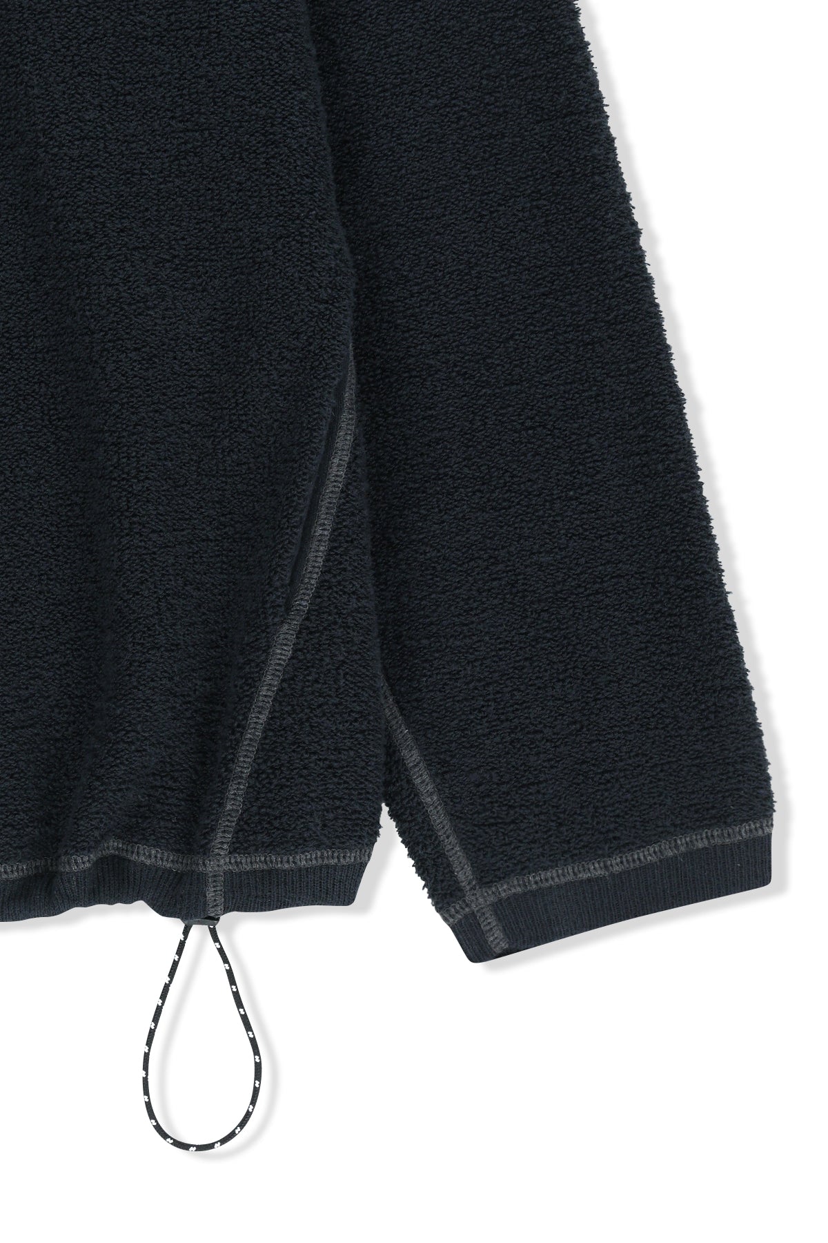 Matin Kim - Boucle Texture Knit Zip Up (Dark Navy) product image 5 | TRAB K-Fashion Australia