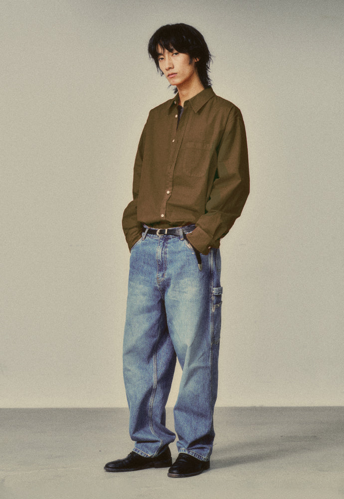 Art if acts - Saint Garment-dyed Shirt (Mud) product image 4 | TRAB K-Fashion Australia