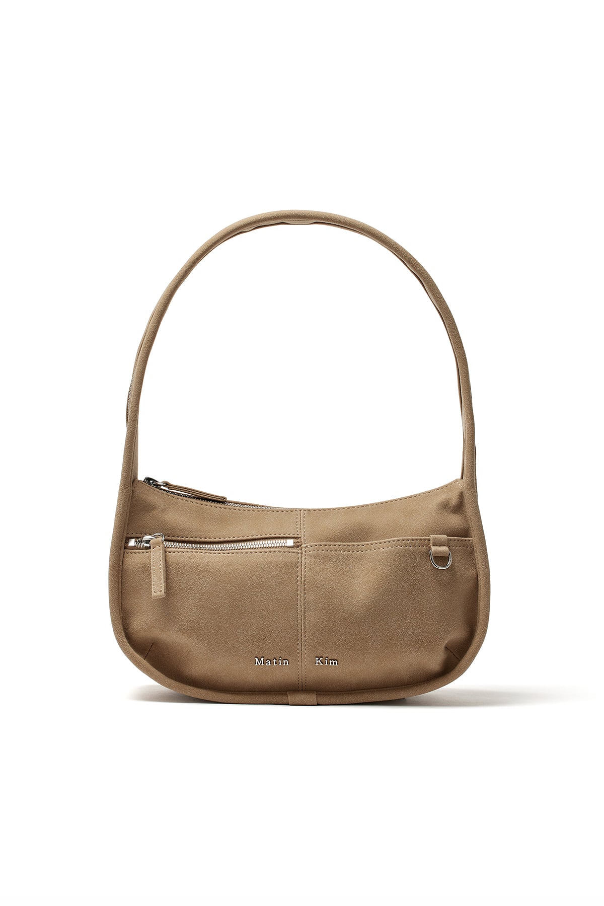 Matin Kim - Zip Around Suede Shoulder Bag (Beige) product image 1 | TRAB K-Fashion Australia