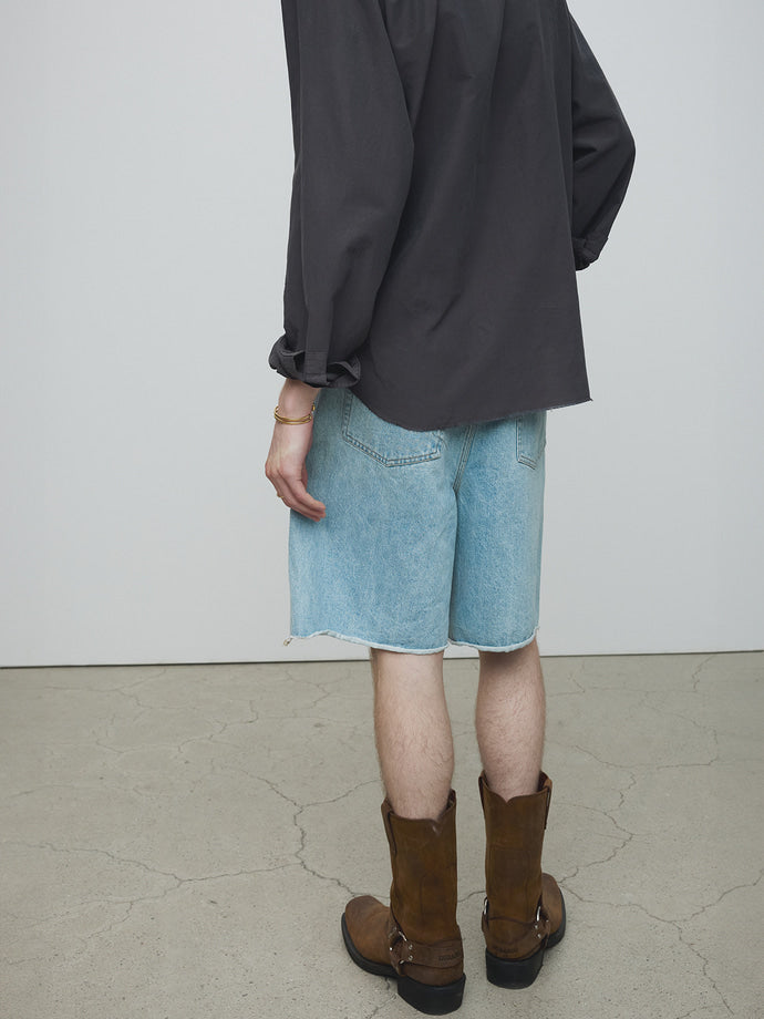Tonywack - Raw Hem Denim Shorts (Light Washed Blue) product image 5 | TRAB K-Fashion Australia