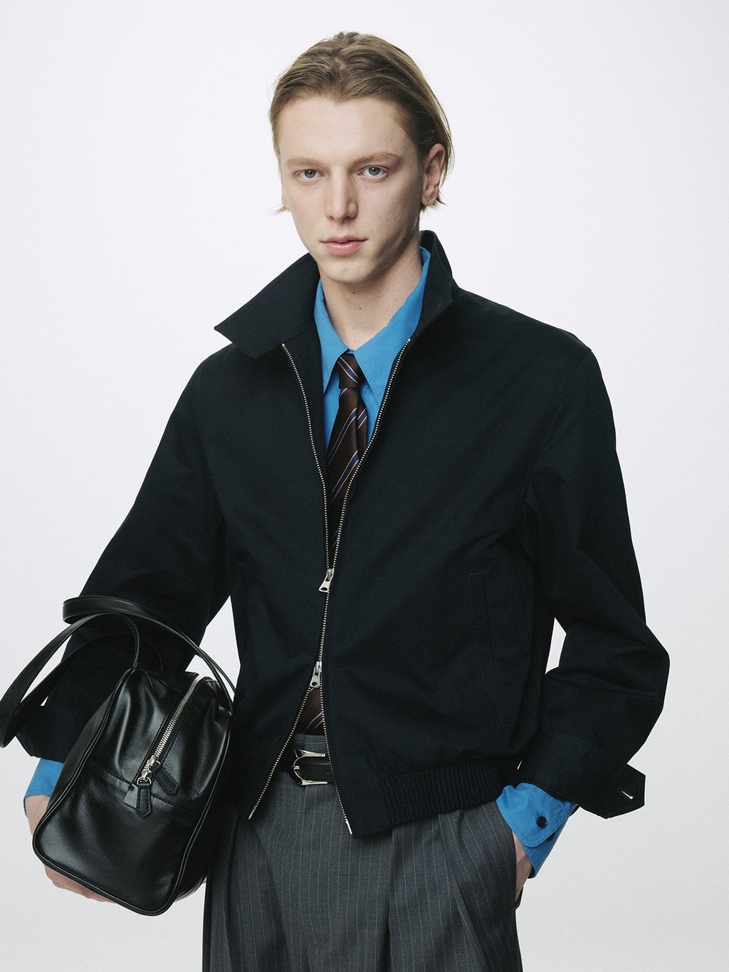 Tonywack - High Density Cotton Harrington Jacket (Navy) product image 4 | TRAB K-Fashion Australia