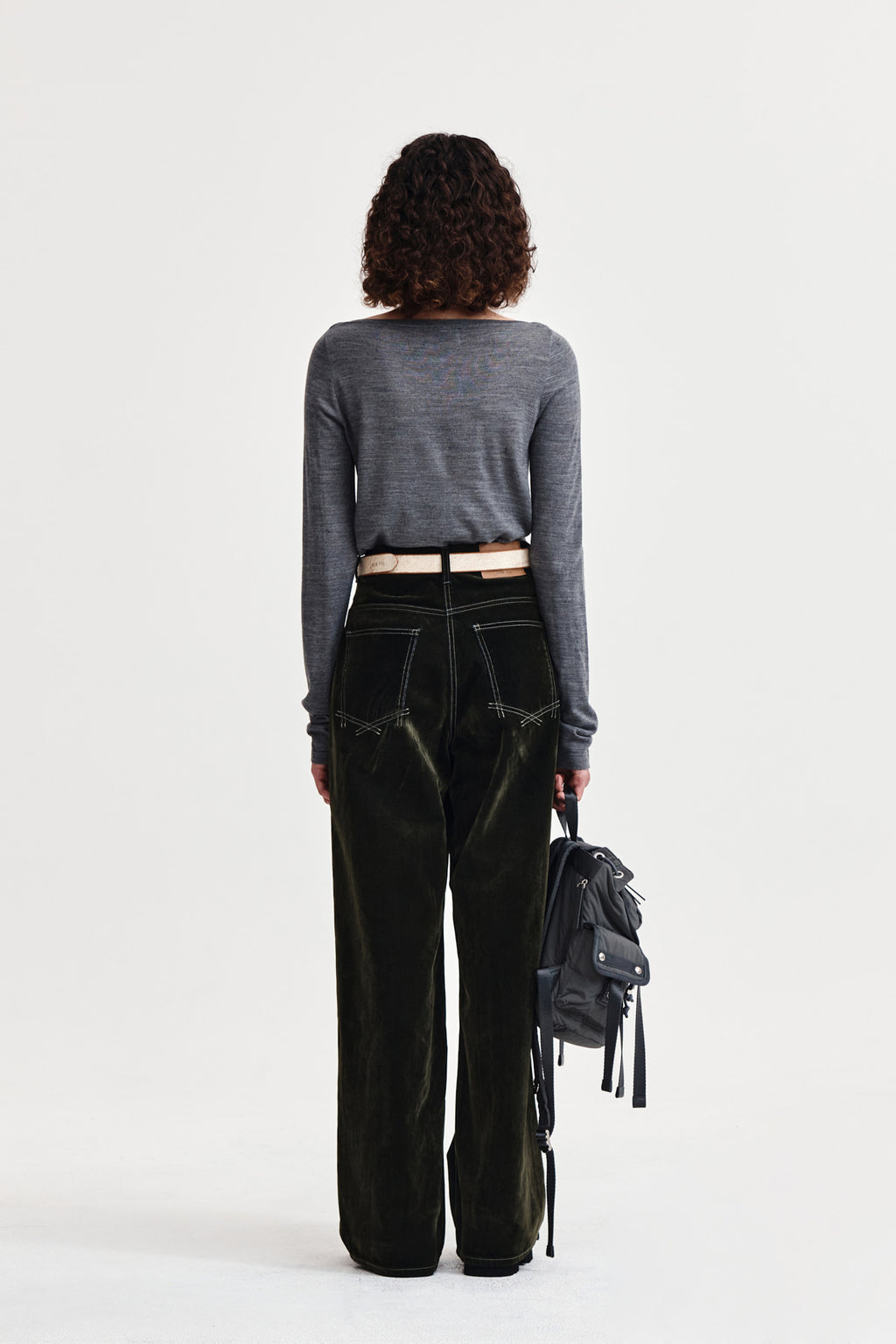 Matin Kim - Essential Boat Neck Knit Top (Grey) product image 7 | TRAB K-Fashion Australia
