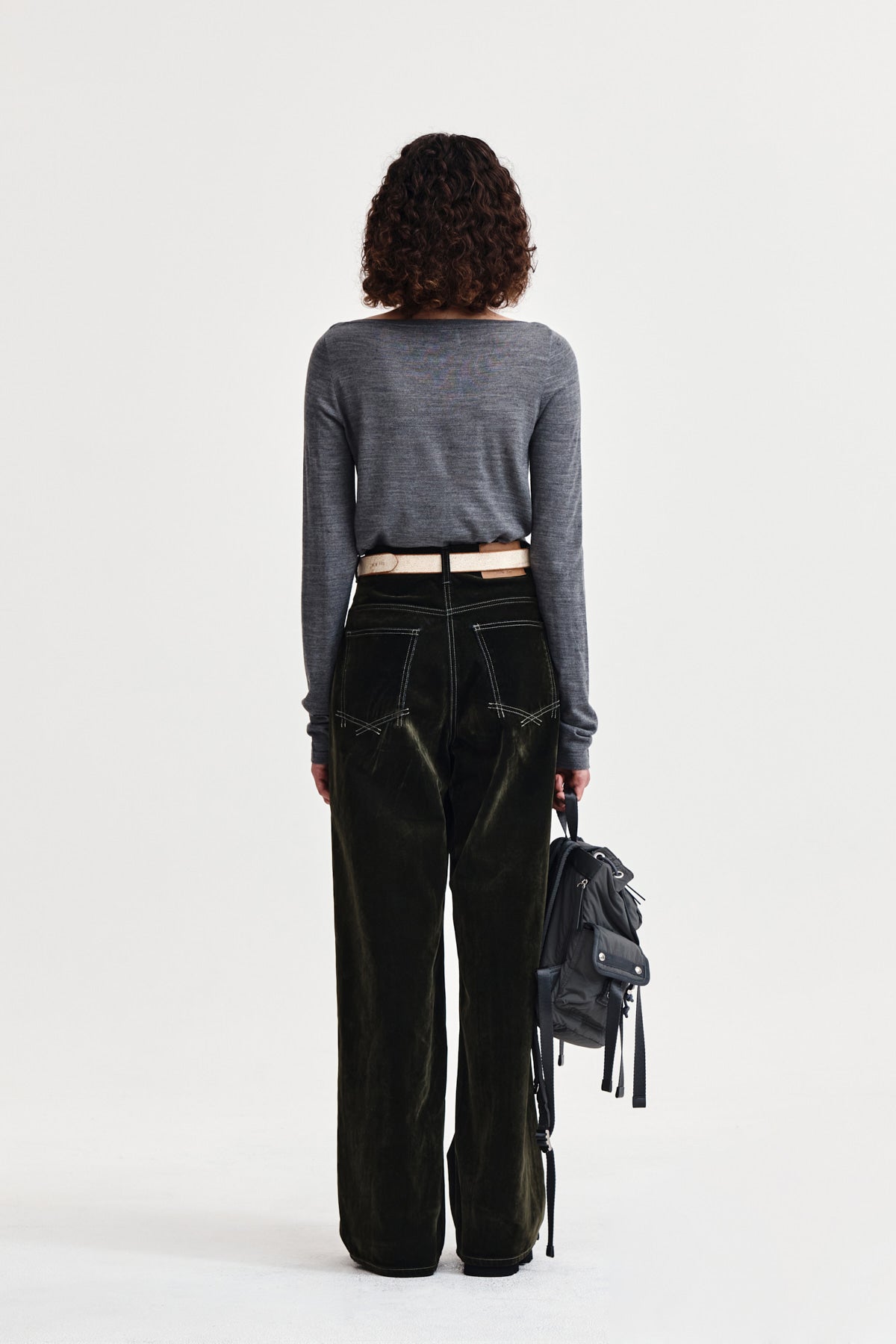 Matin Kim - Essential Boat Neck Knit Top (Grey) product image 7 | TRAB K-Fashion Australia