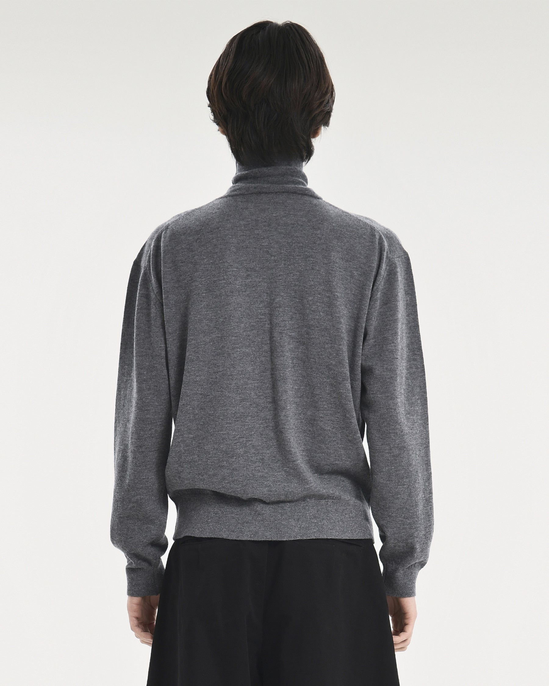 Brownyard - Merino Wool Turtle Neck Knit (Charcoal) product image 2 | TRAB K-Fashion Australia