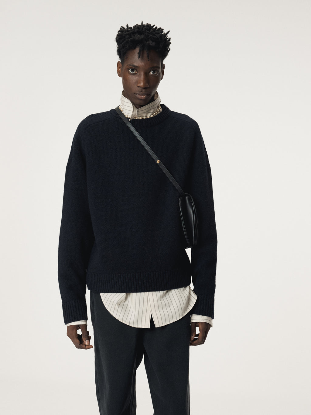 Recto - Shetland Wool Knit Top (Dark Navy) product image 4 | TRAB K-Fashion Australia