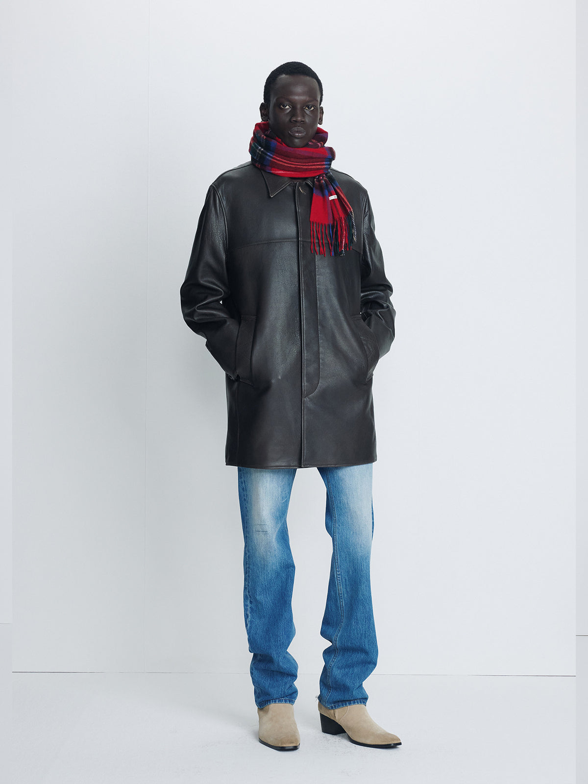 Tonywack - Aged Lamb Leather Carcoat (Dark Brown) product image 2 | TRAB K-Fashion Australia