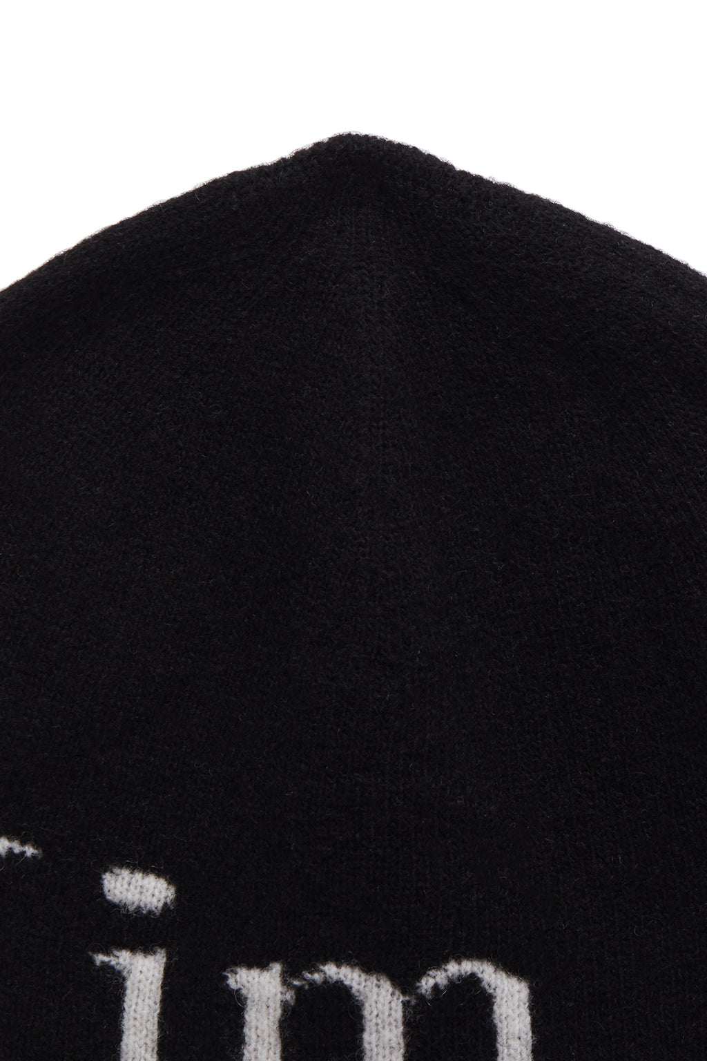 Matin Kim - Logo Jacquard Short Beanie (Black) product image 3 | TRAB K-Fashion Australia
