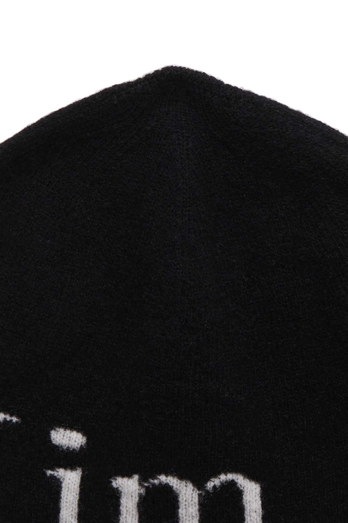Matin Kim - Logo Jacquard Short Beanie (Black) product image 3 | TRAB K-Fashion Australia