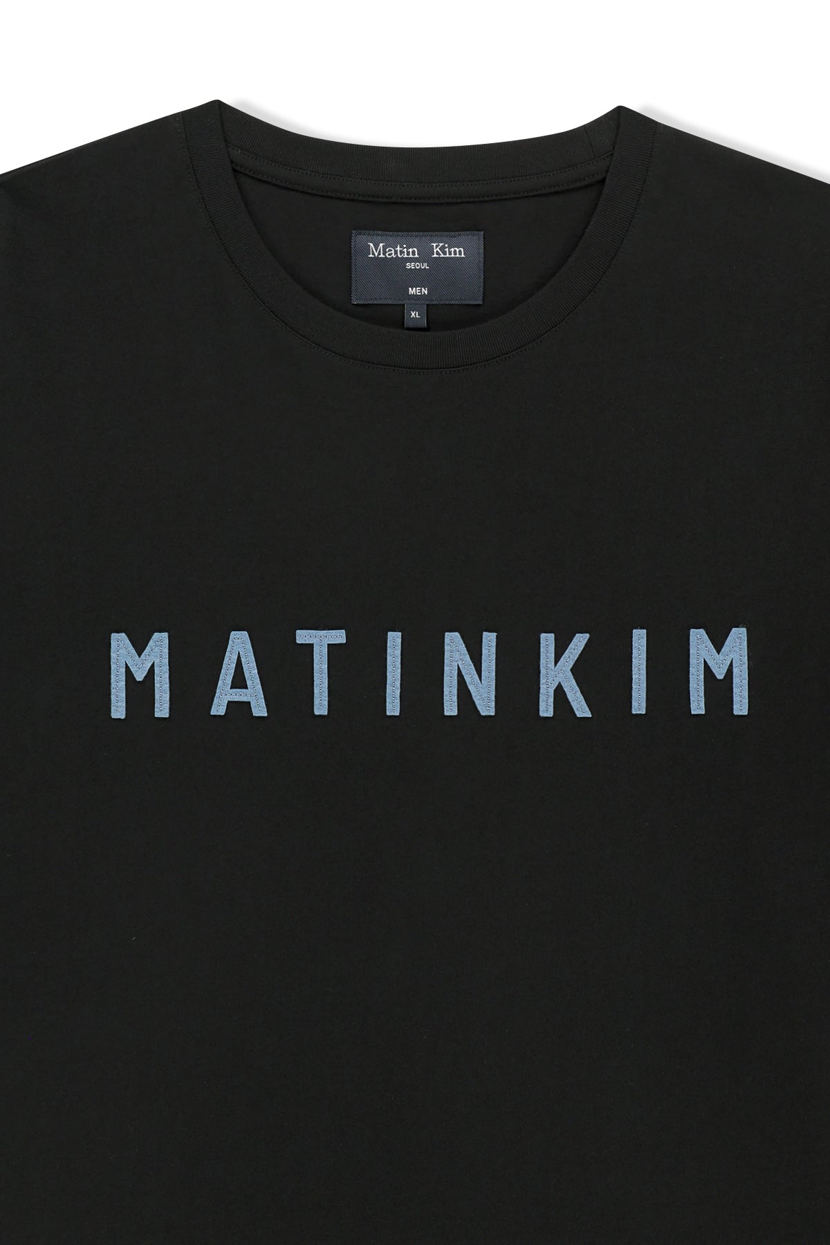 Matin Kim - Applique Felt Logo Top (Strong Black) product image 3 | TRAB K-Fashion Australia