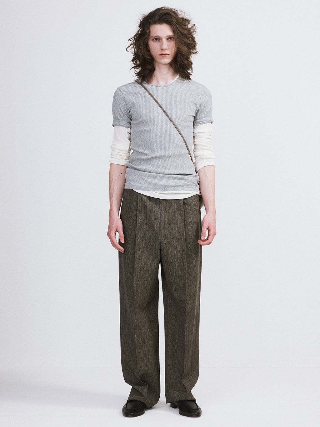 Recto - Ribbed Jersey Top (Melange Grey) product image 2 | TRAB K-Fashion Australia