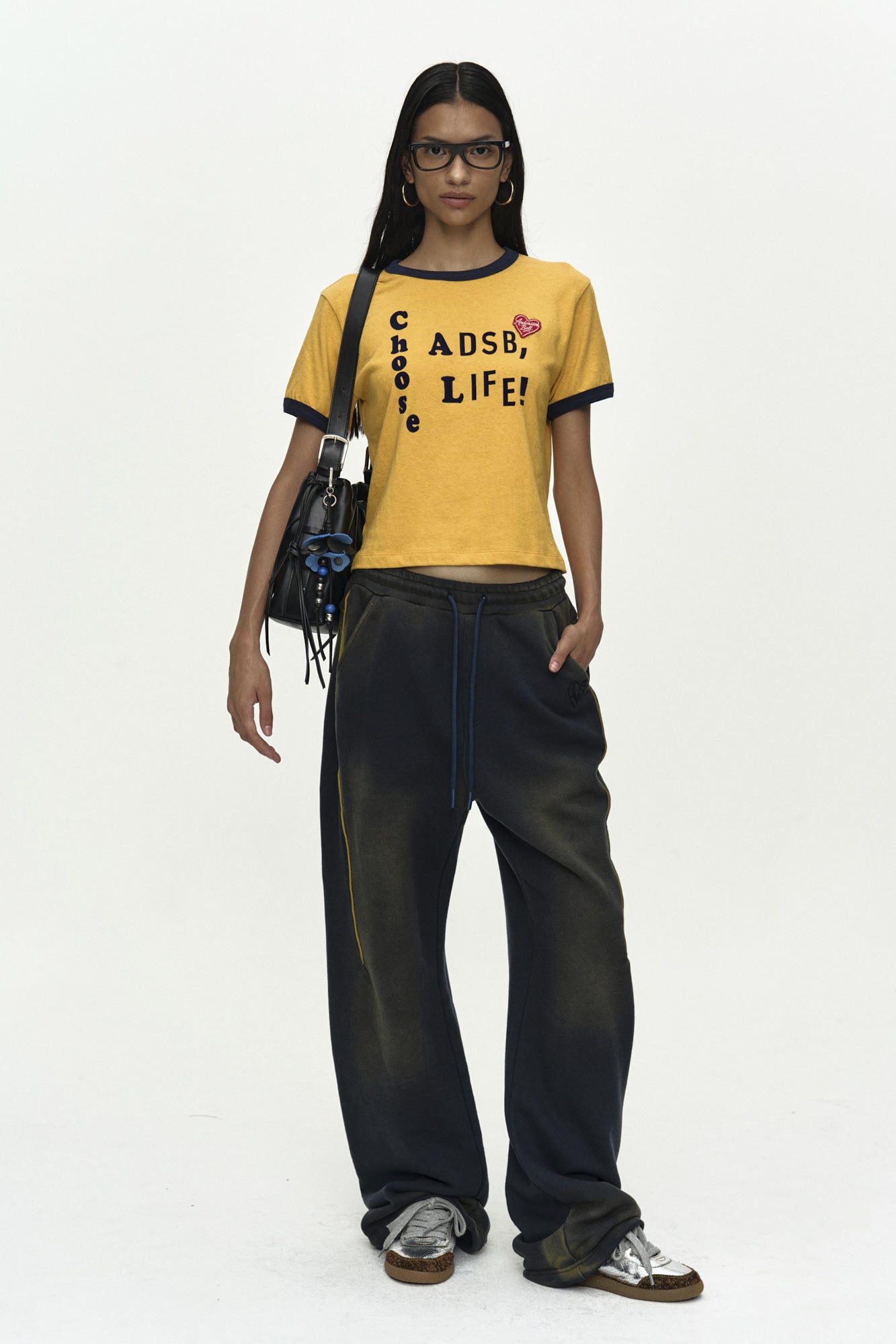 Andersson Bell - Unisex Piping Line Dyed Sweat Pants (Navy) product image 2 | TRAB K-Fashion Australia