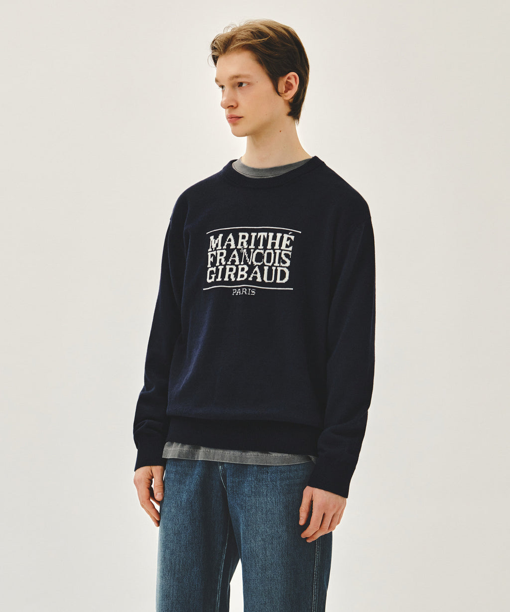 Marithe & Francois Girbaud - Classic Logo Knit Pullover (Navy) product image 2 | TRAB K-Fashion Australia