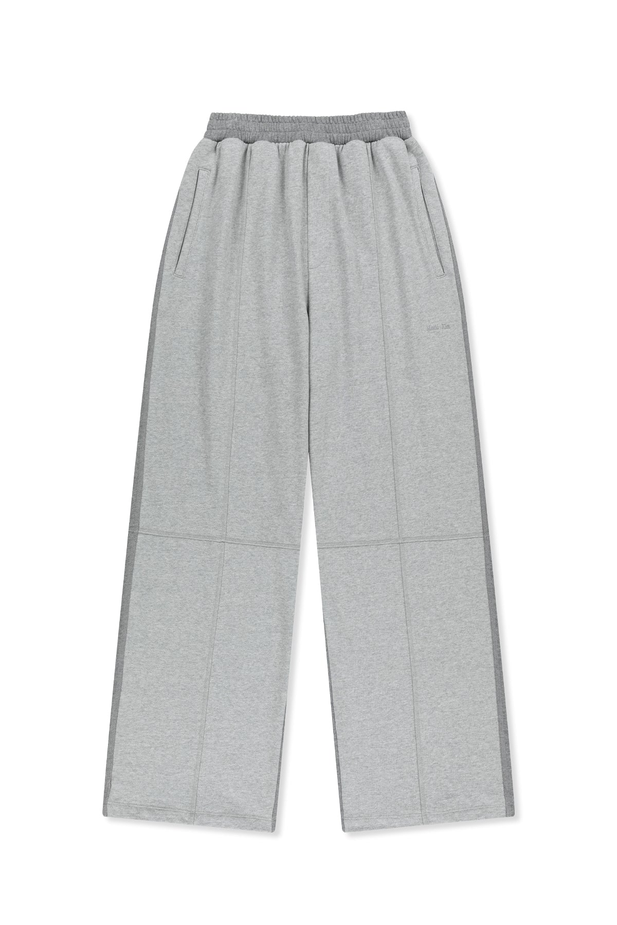 Matin Kim - Colorblock Cut Seam Sweatpants (Grey) product image 2 | TRAB K-Fashion Australia