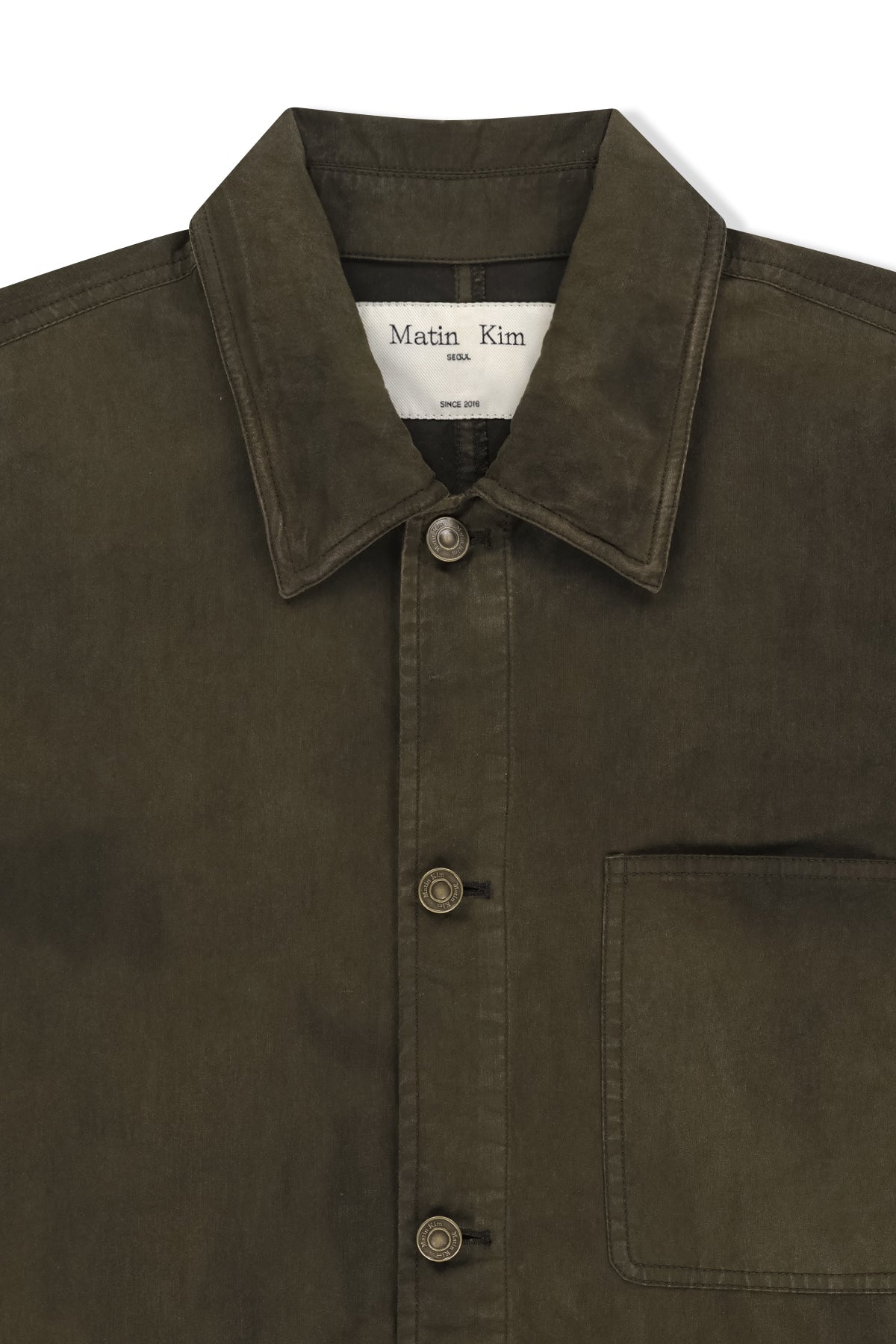 Matin Kim - Vintage Waxed Work Jacket (Khaki) product image 4 | TRAB K-Fashion Australia