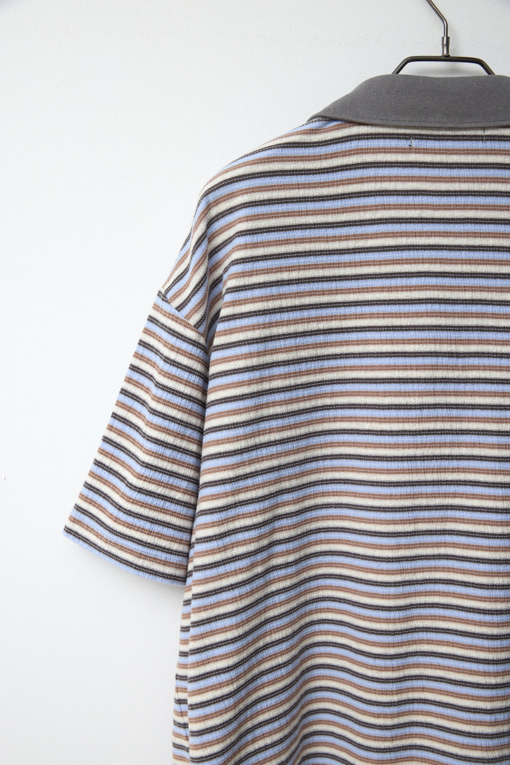 Hatchingroom - Stripe Polo Tee (Grey) product image 5 | TRAB K-Fashion Australia