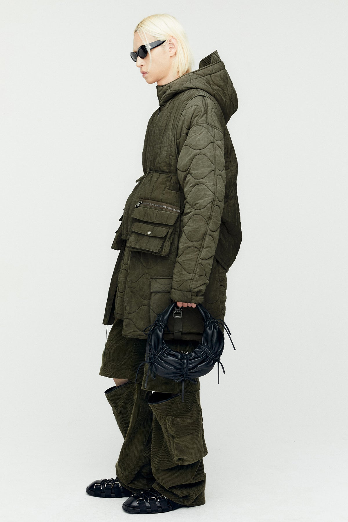 Andersson Bell - Wax Coated Padded Turtle Vest (Khaki) product image 4 | TRAB K-Fashion Australia