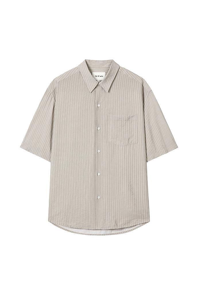 Art if acts - Wrinkle Rayon Half Shirt (Moss Beige) product image 7 | TRAB K-Fashion Australia