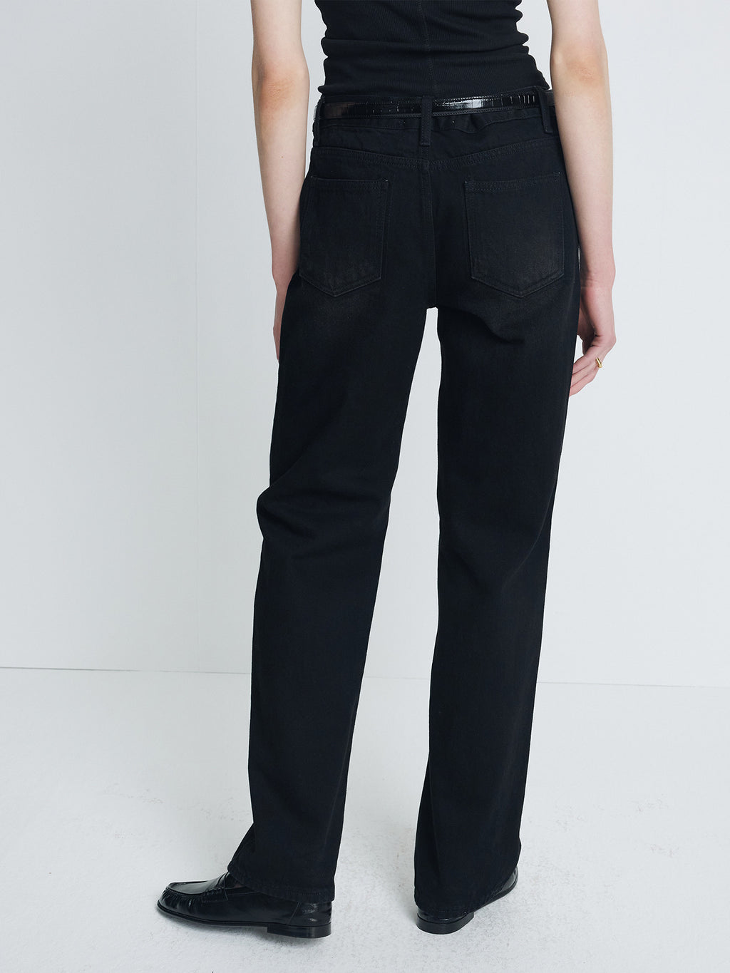 Tonywack - Low-Rised Straight Classic Denim Pants (Faded Black) product image 3 | TRAB K-Fashion Australia