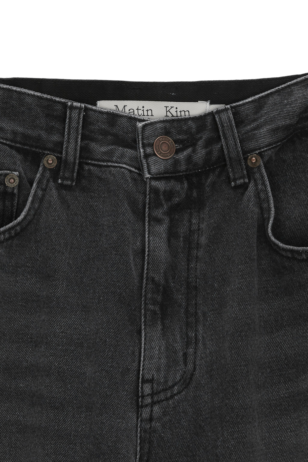 Matin Kim - Double Side Carpenter Denim Pants (Black) product image 3 | TRAB K-Fashion Australia