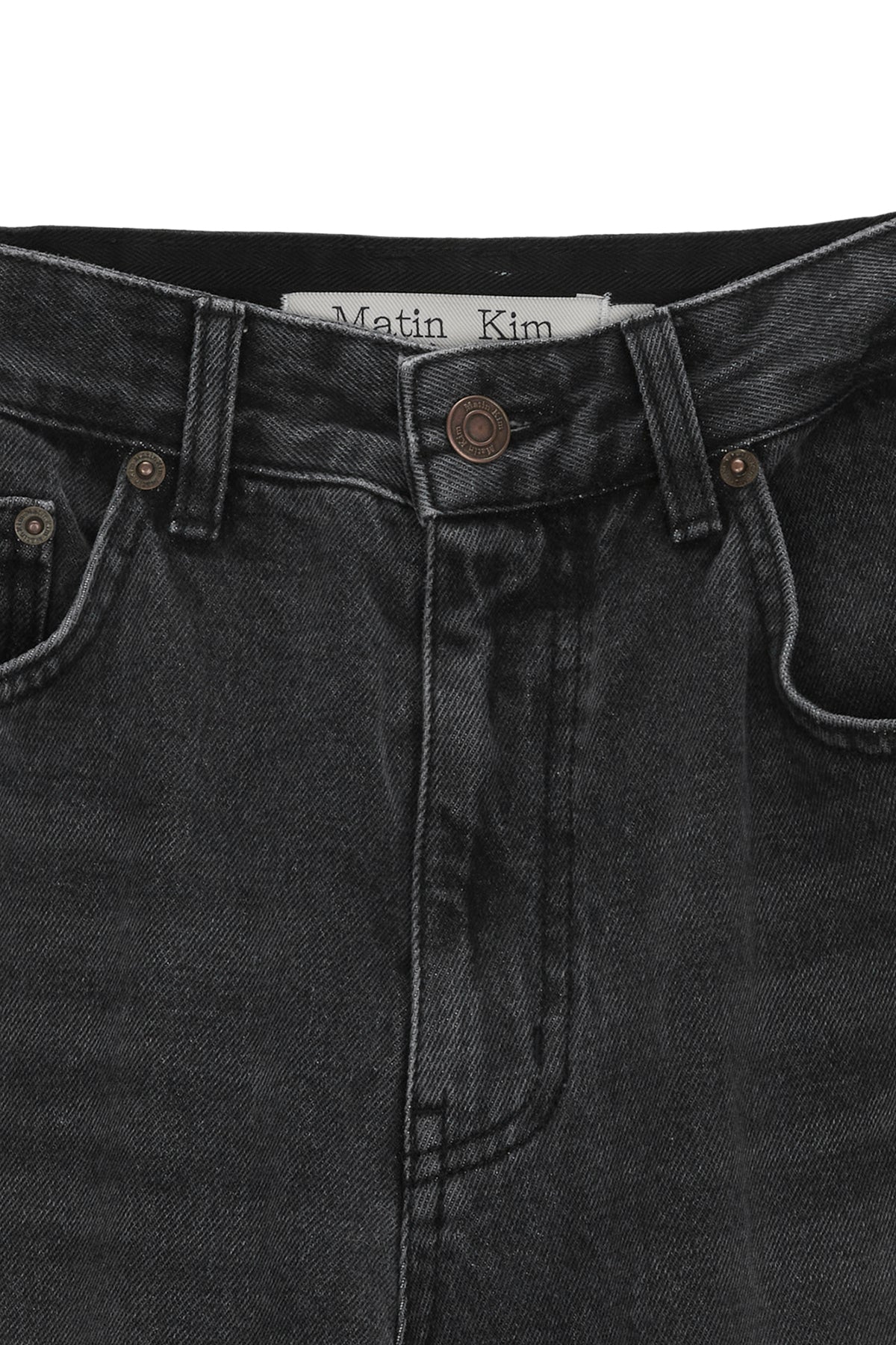 Matin Kim - Double Side Carpenter Denim Pants (Black) product image 3 | TRAB K-Fashion Australia