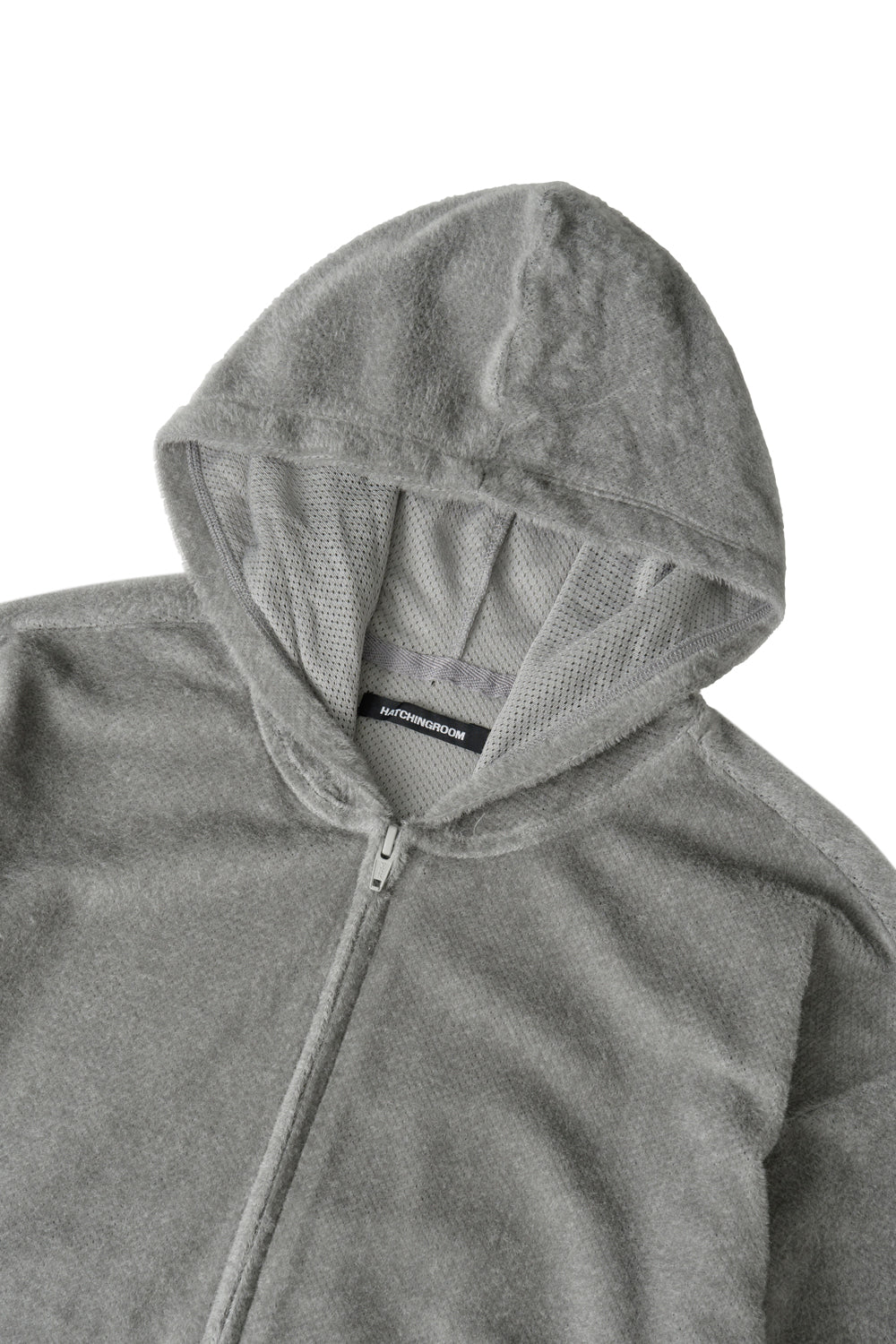 Hatchingroom - Fuzzy Mesh Hoodie Light (Grey) product image 3 | TRAB K-Fashion Australia