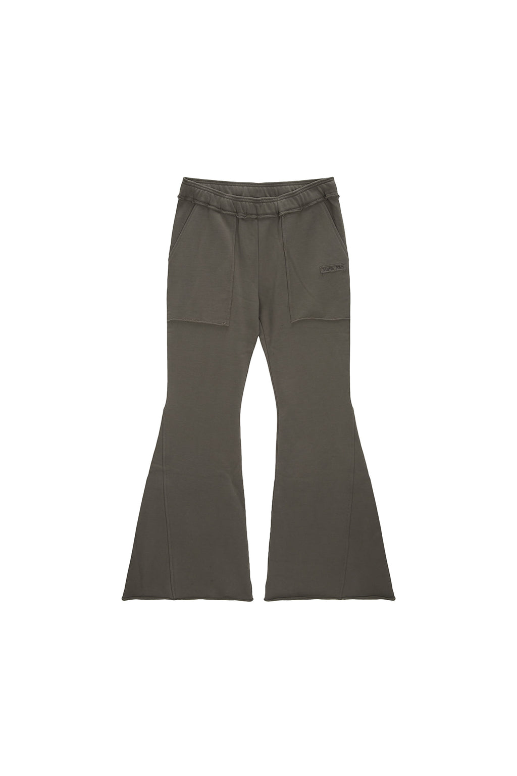 Matin Kim - Cut Out Detail Sweatpants (Khaki Grey) product image 1 | TRAB K-Fashion Australia