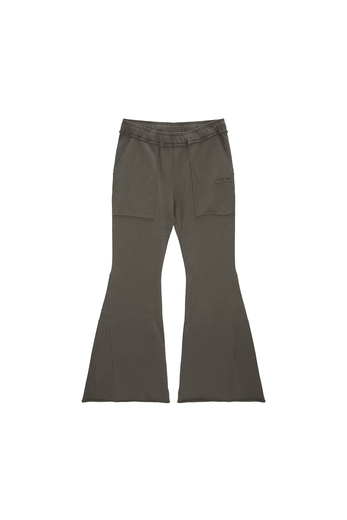 Matin Kim - Cut Out Detail Sweatpants (Khaki Grey) product image 1 | TRAB K-Fashion Australia