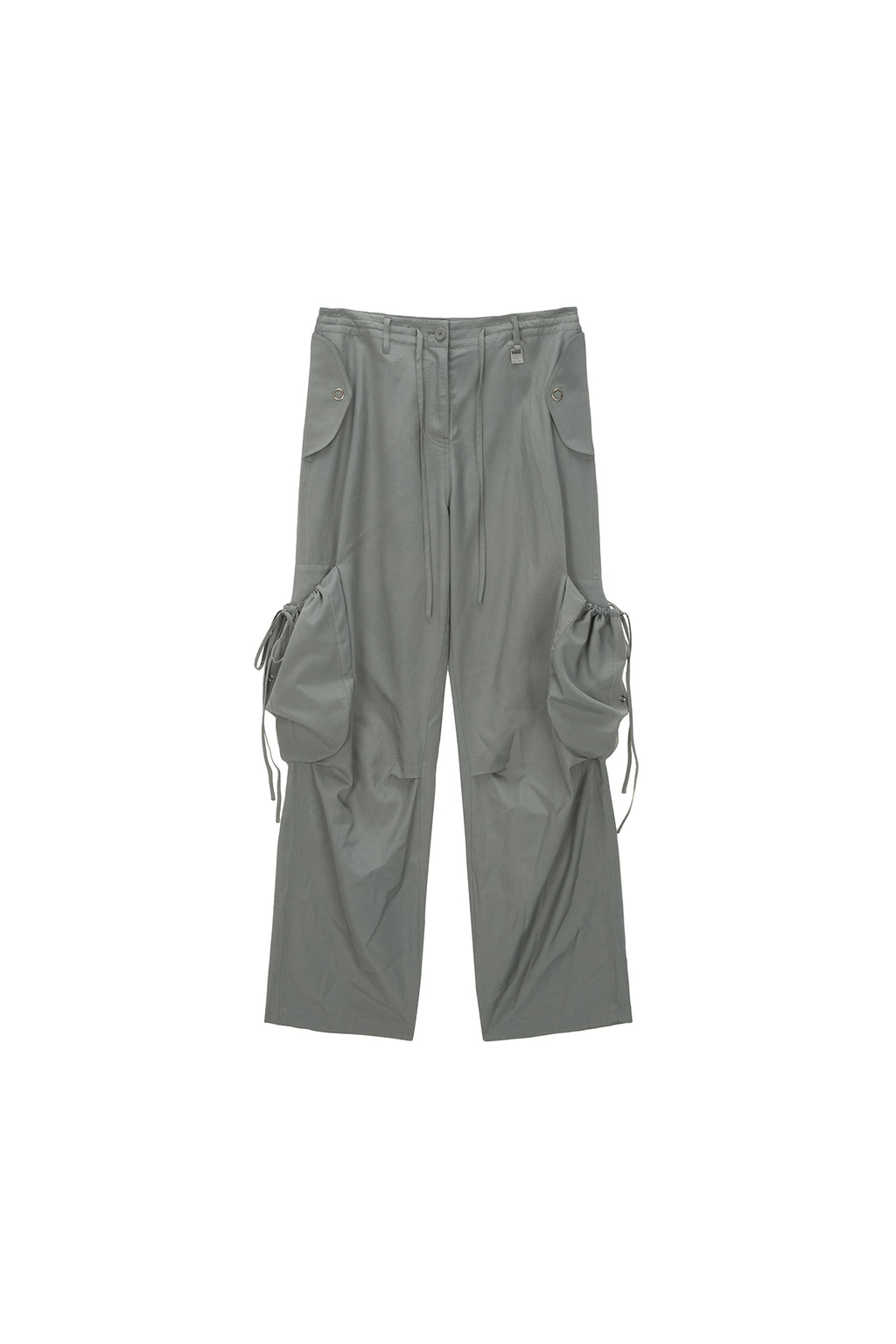 Matin Kim - String Point Big Pocket Cargo Pants (Light Khaki) product image 1 | TRAB K-Fashion Australia