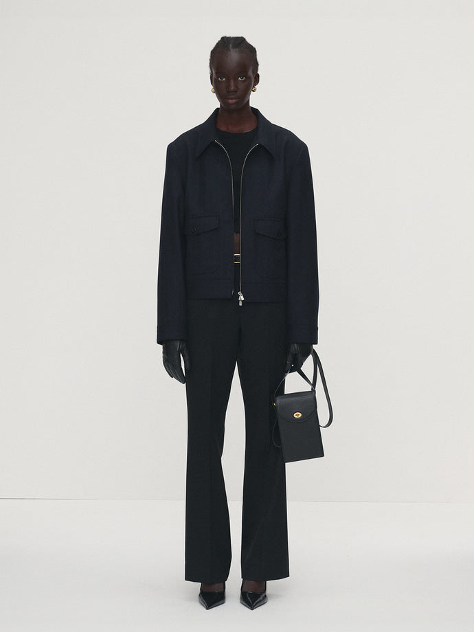 Tonywack - Virgin Wool Military Blouson Jacket (Navy Stripe) product image 3 | TRAB K-Fashion Australia